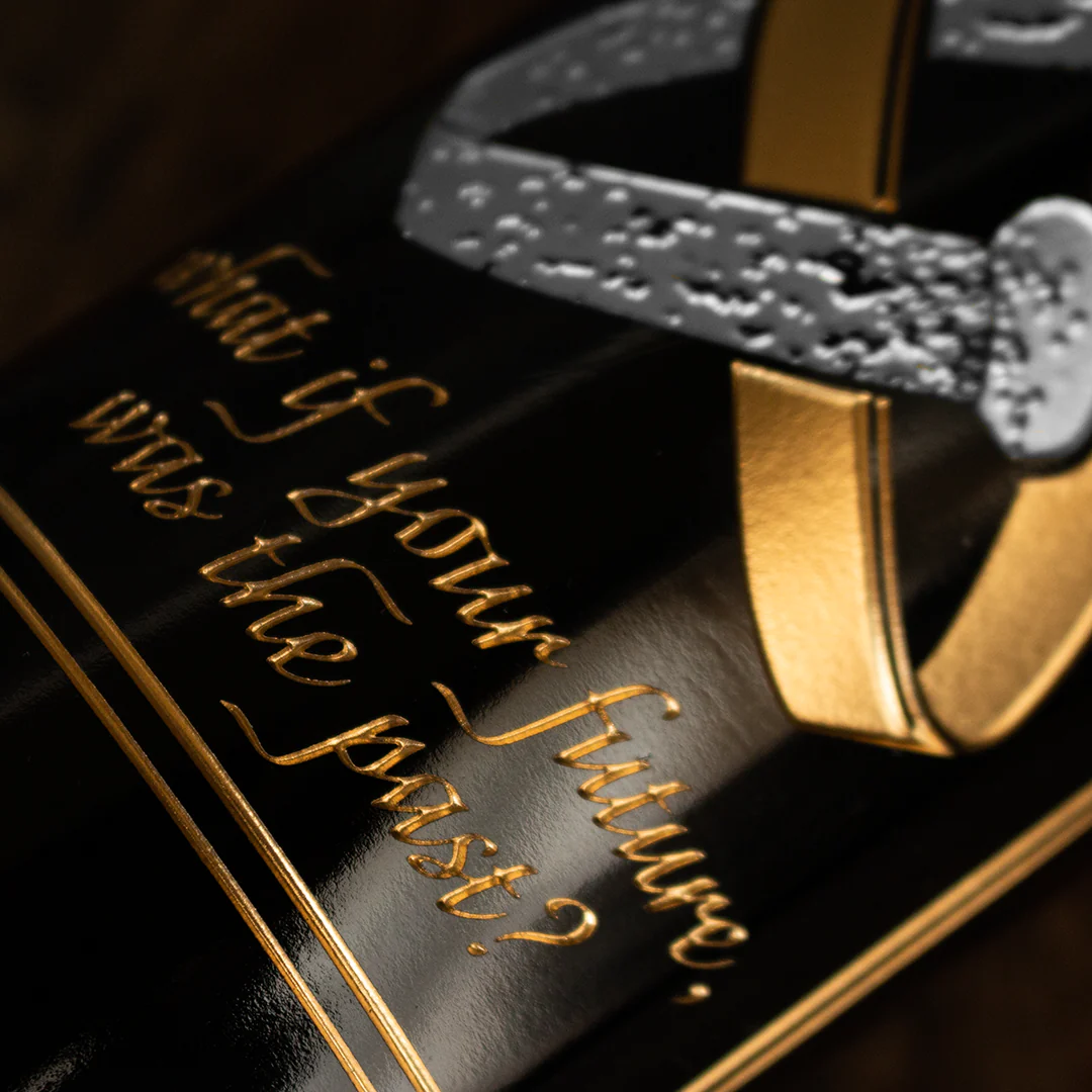 Outlander Wedding Rings Etched Wine Bottle - Image 5