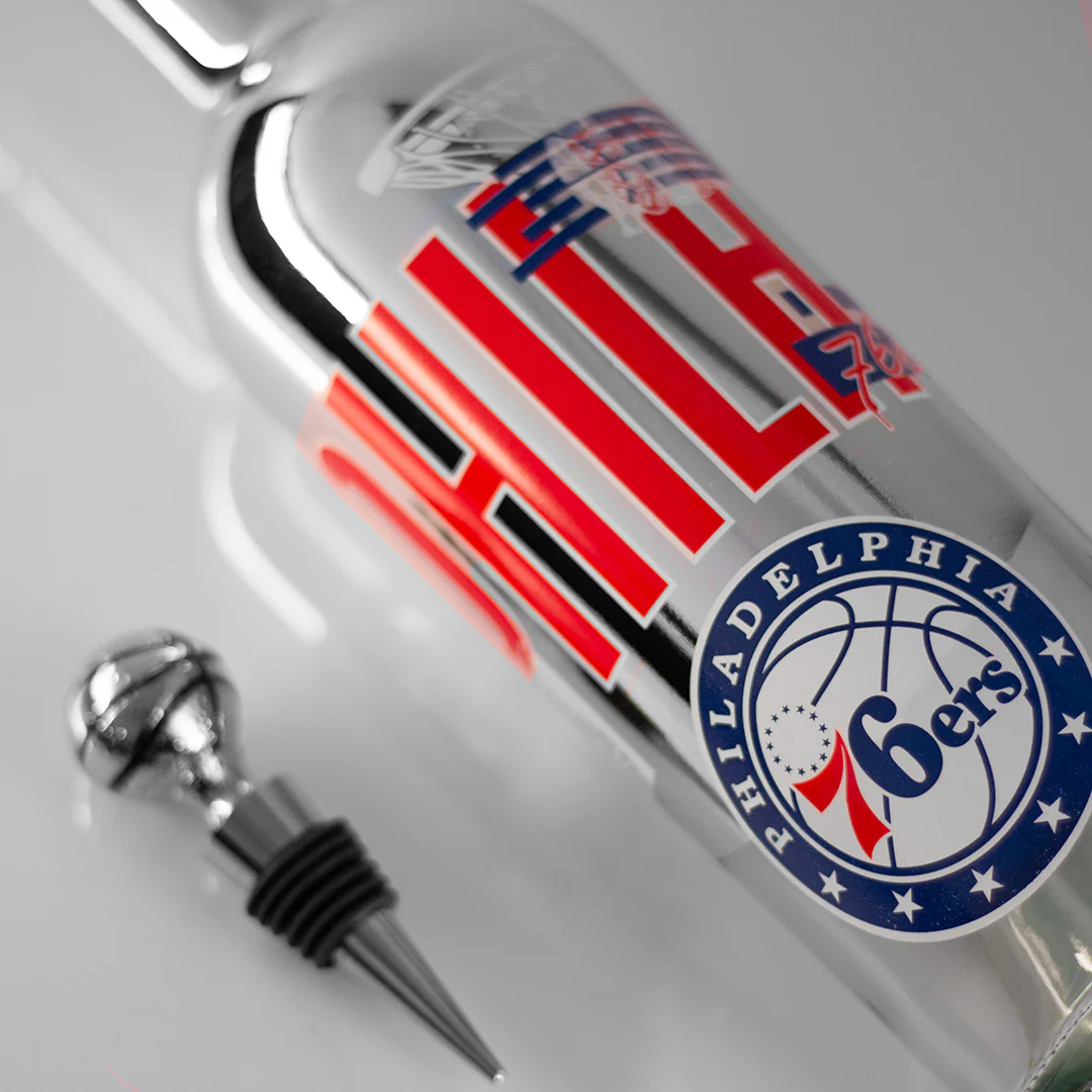 Philadelphia 76ers Specialty Metallic Display Bottle and Basketball Topper - Image 3