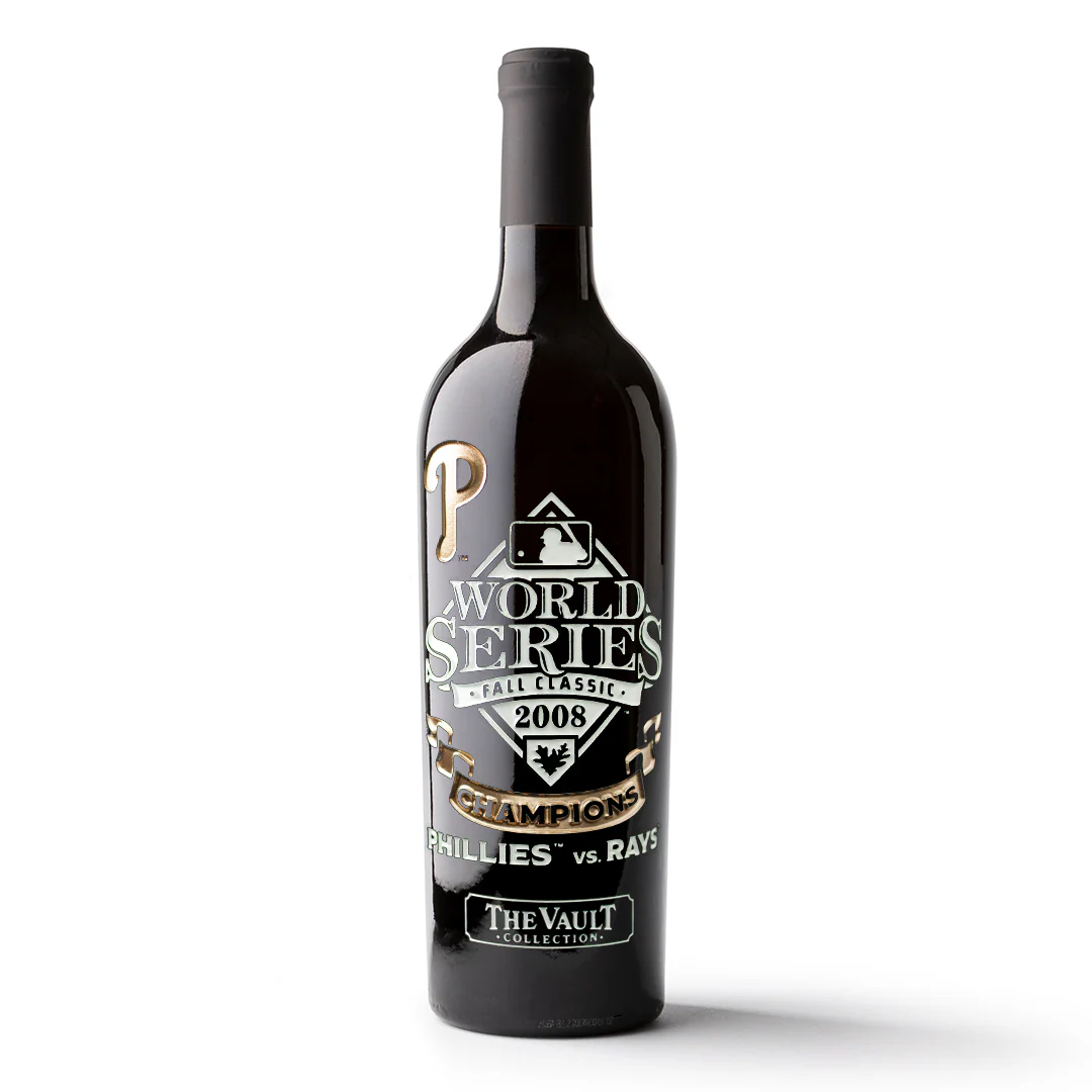 Philadelphia Phillies 2008 World Series Vault Etched Wine