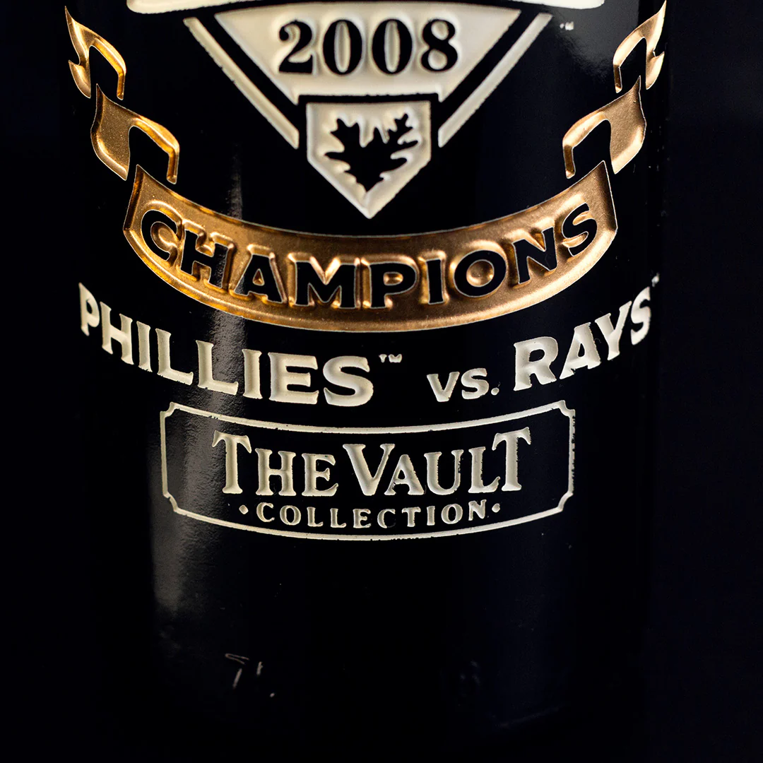 Philadelphia Phillies 2008 World Series Vault Etched Wine - Image 5
