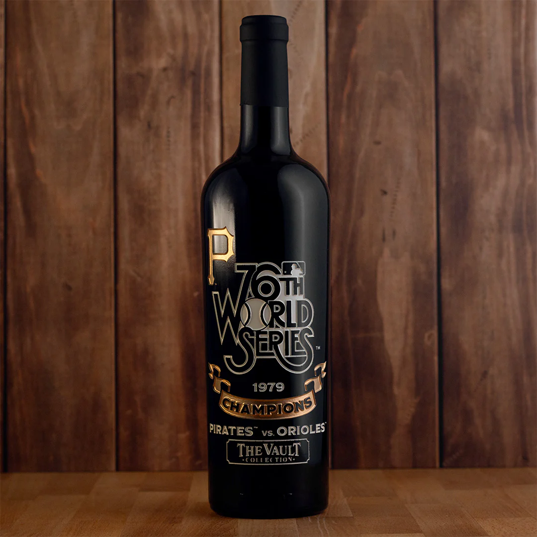 Pittsburgh Pirates 1979 World Series Vault Etched Wine - Image 2