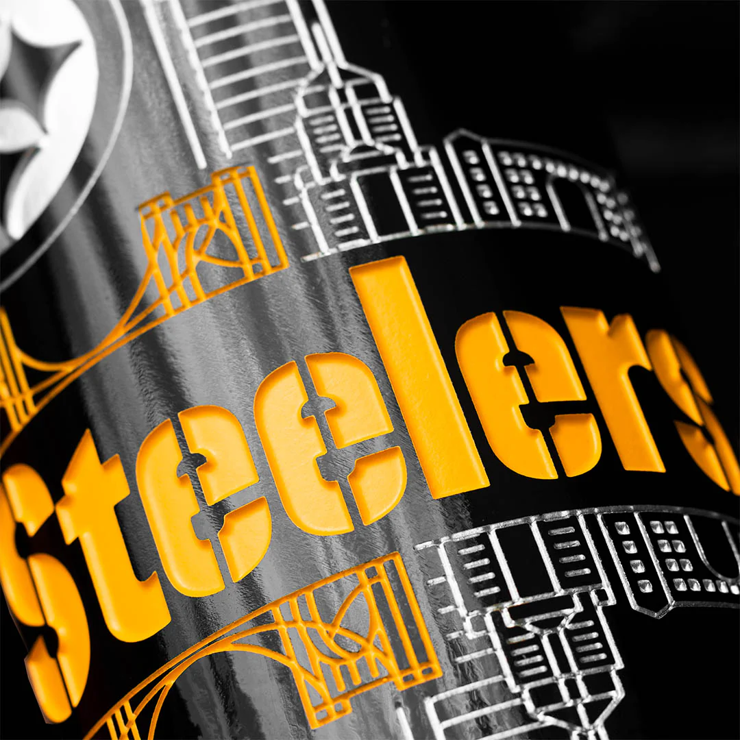 Pittsburgh Steelers Skyline Etched Wine - Image 7