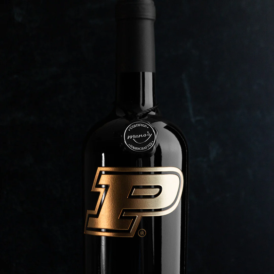 Purdue University Logo Etched Wine - Image 5
