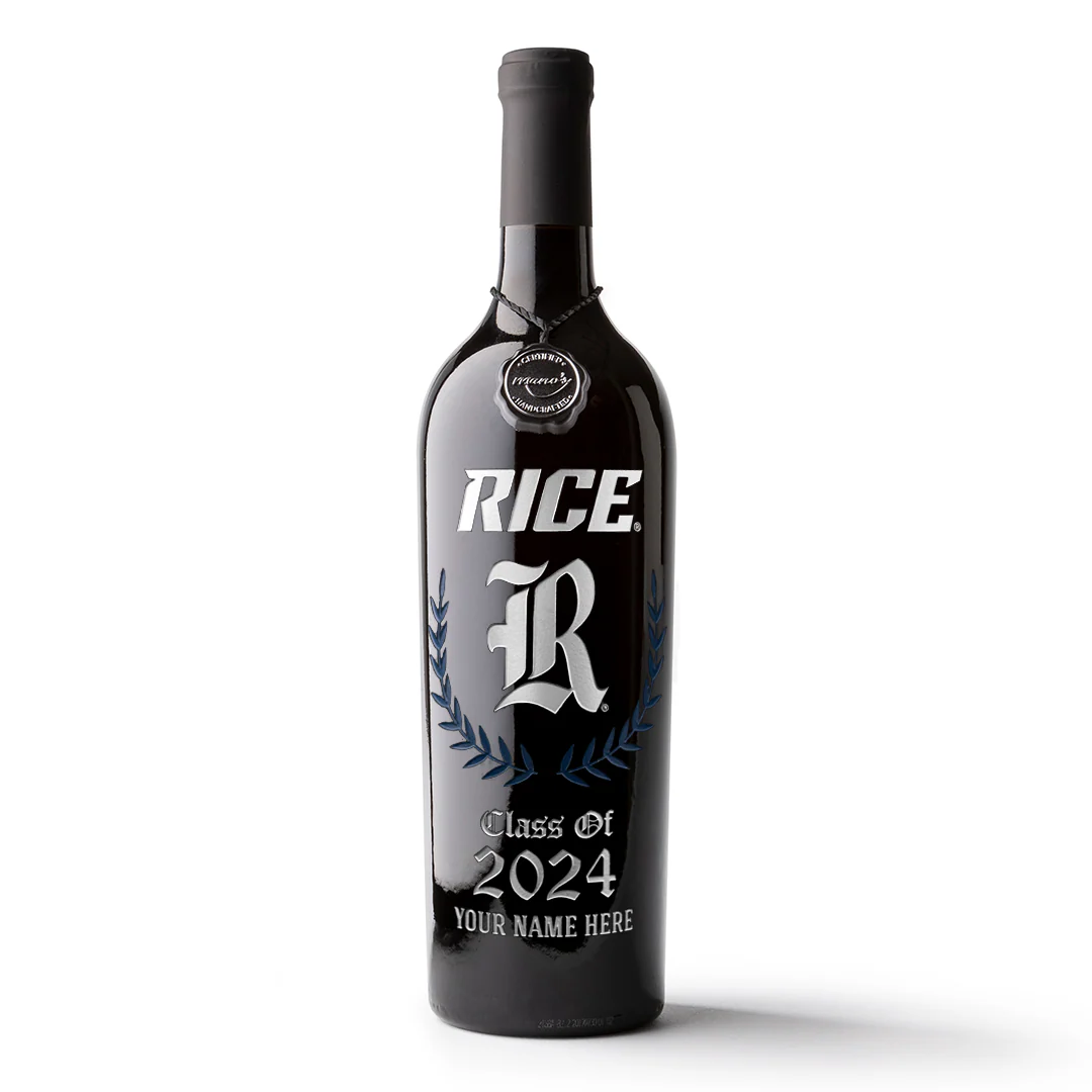 Rice University Custom Alumni Etched Wine - Image 4