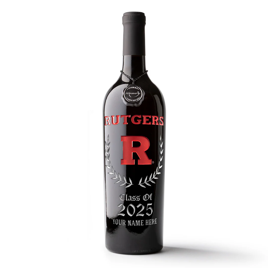 Rutgers University Custom Alumni Etched Wine - Image 5