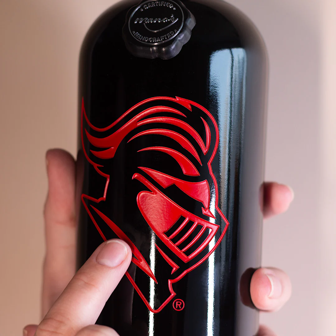 Rutgers University Scarlet Knight Etched Wine - Image 3