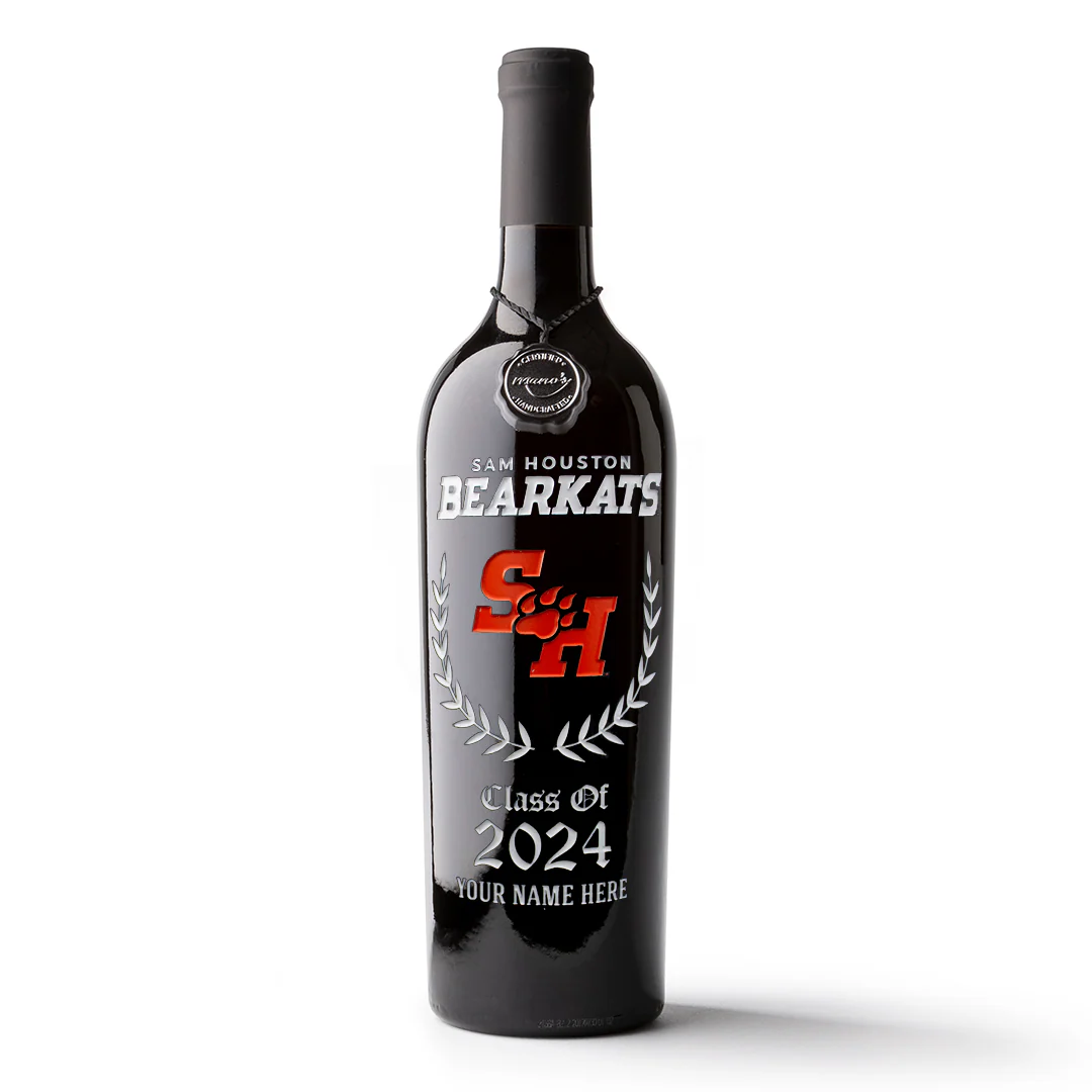 Sam Houston State University Custom Alumni Etched Wine - Image 3