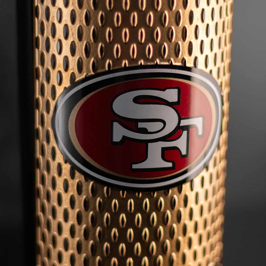 San Francisco 49ers Jersey Design Etched Wine Bottle - Image 2