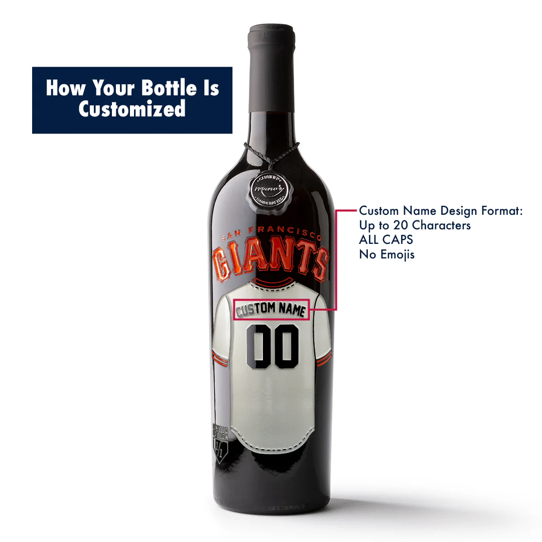 San Francisco Giants Custom Jersey Etched Wine - Image 2