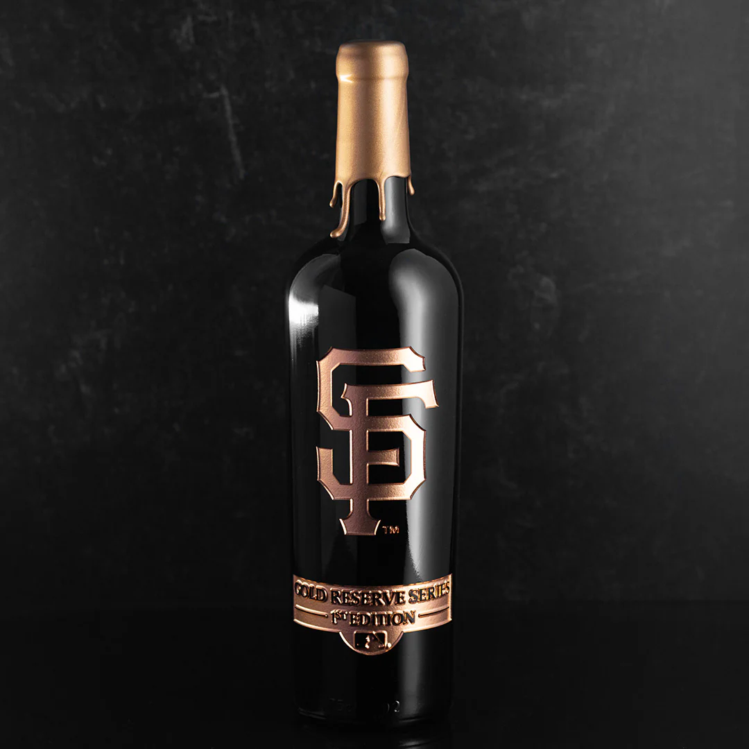 San Francisco Giants Gold Reserve Etched Wine Bottle - Image 4