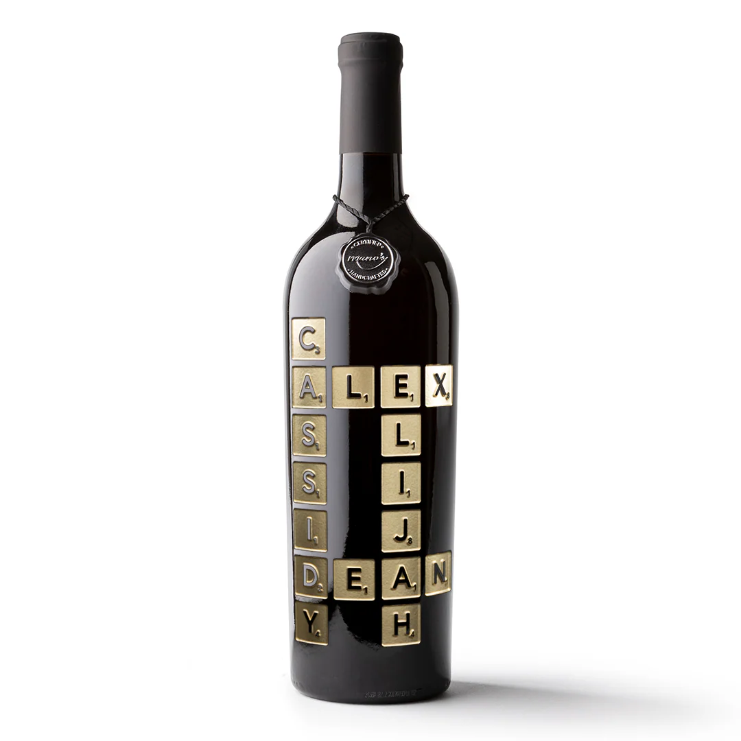 Scrabble Custom Words Etched Wine - Image 10