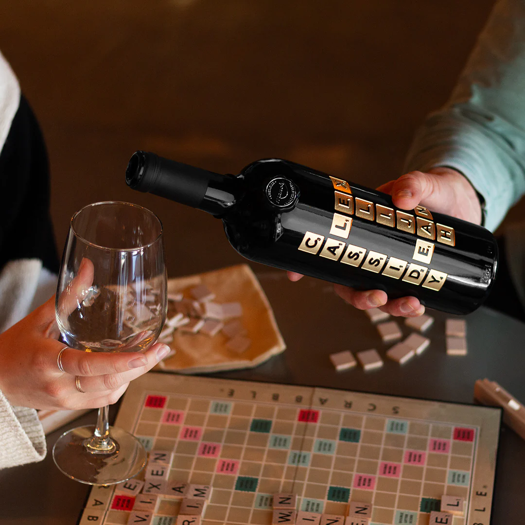 Scrabble Custom Words Etched Wine - Image 6