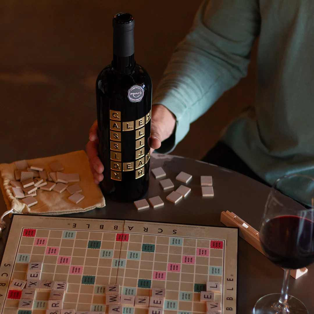 Scrabble Custom Words Etched Wine - Image 8
