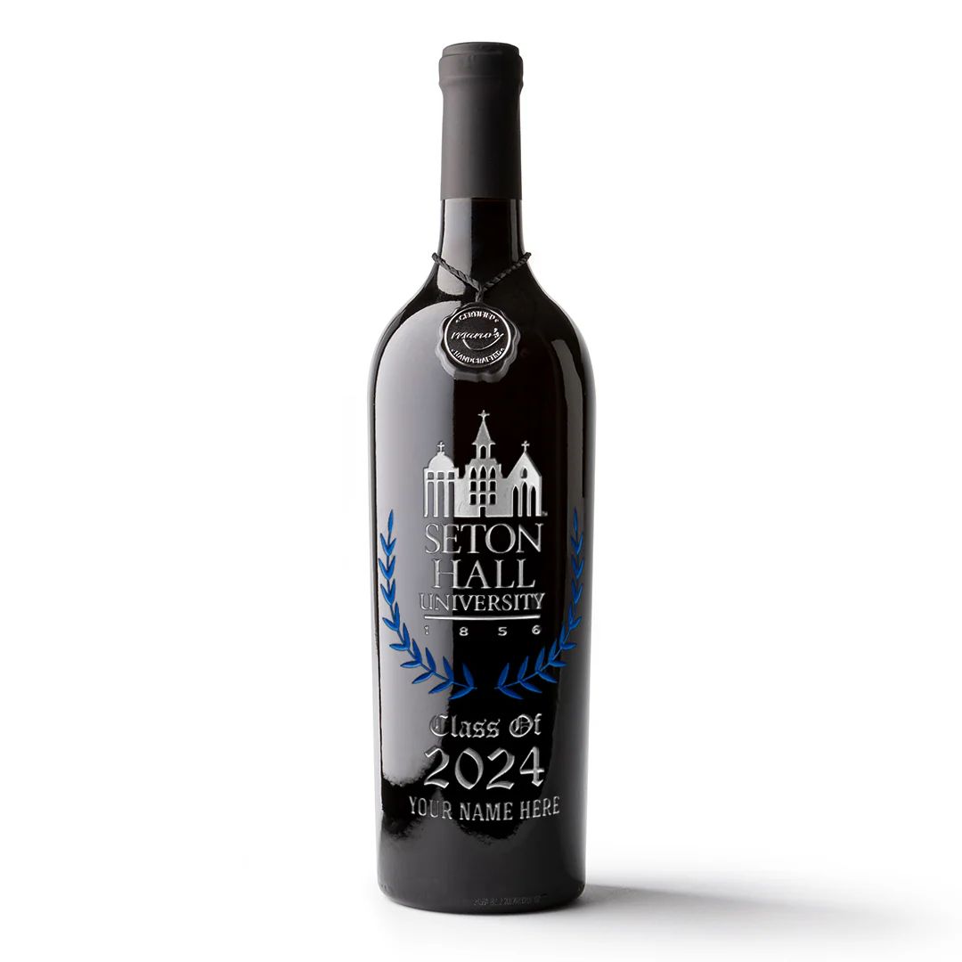 Seton Hall University Custom Alumni Etched Wine - Image 3