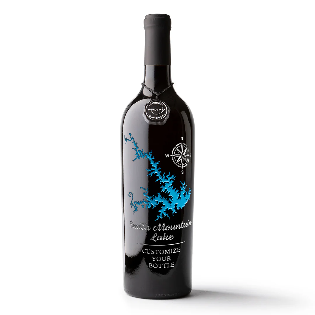 Smith Mountain Lake Custom Etched Wine - Image 3