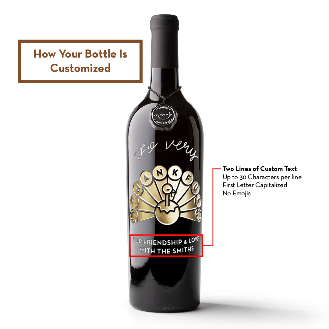 So Very Thankful Etched Wine - Image 4