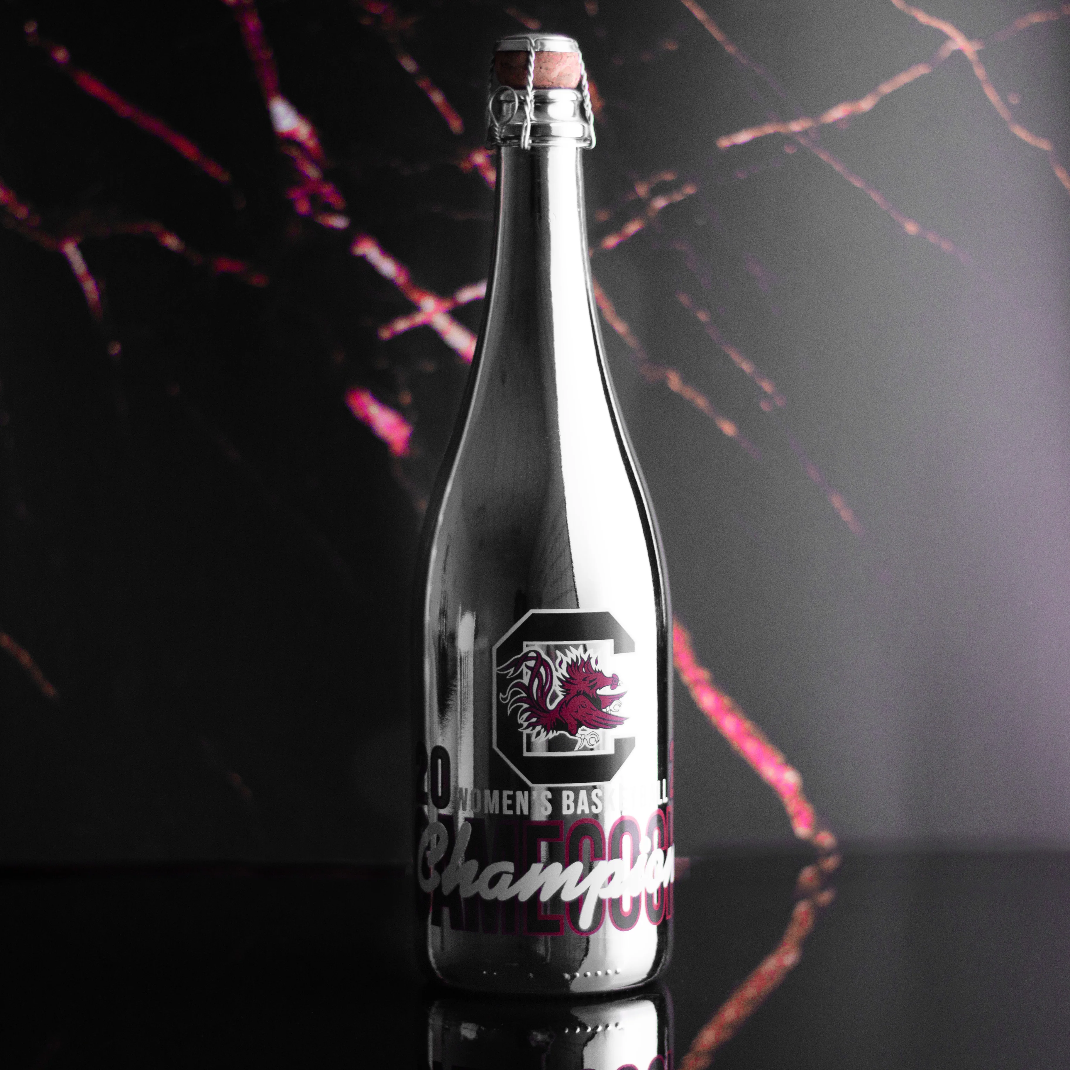 South Carolina 2024 Women's Basketball Champions Metallic Silver Bubbly - Image 3
