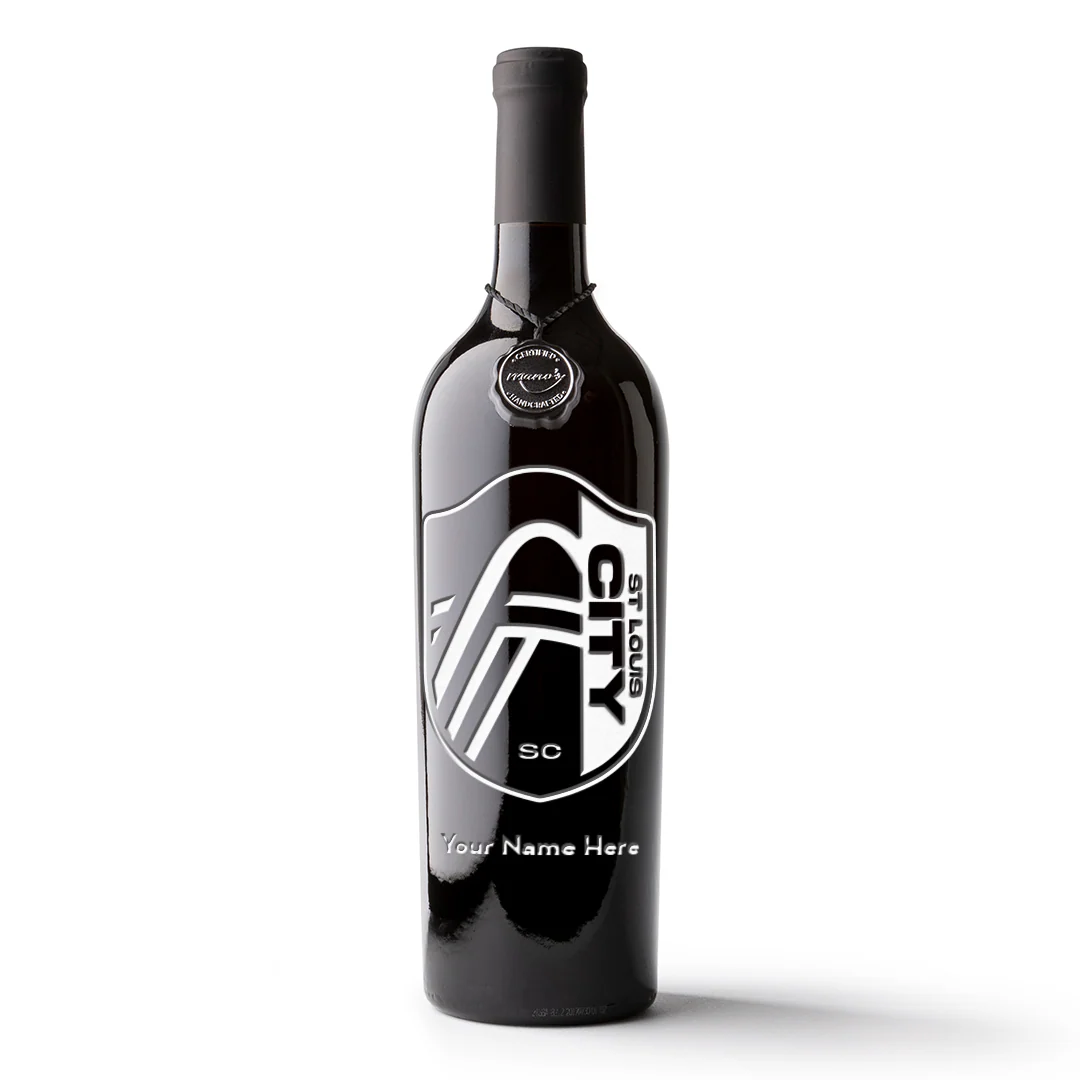 St. Louis City SC Custom Name Etched Wine - Image 2