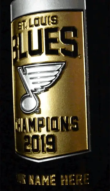 STL Blues 2019 Champions Custom Name Etched Wine - Image 4