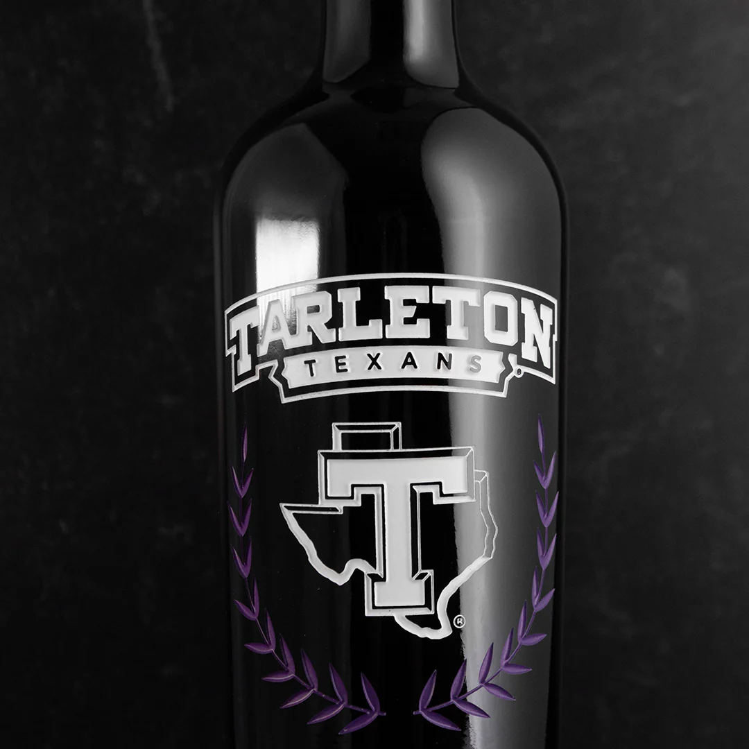 Tarleton State University Custom Alumni Etched Wine Bottle - Image 2