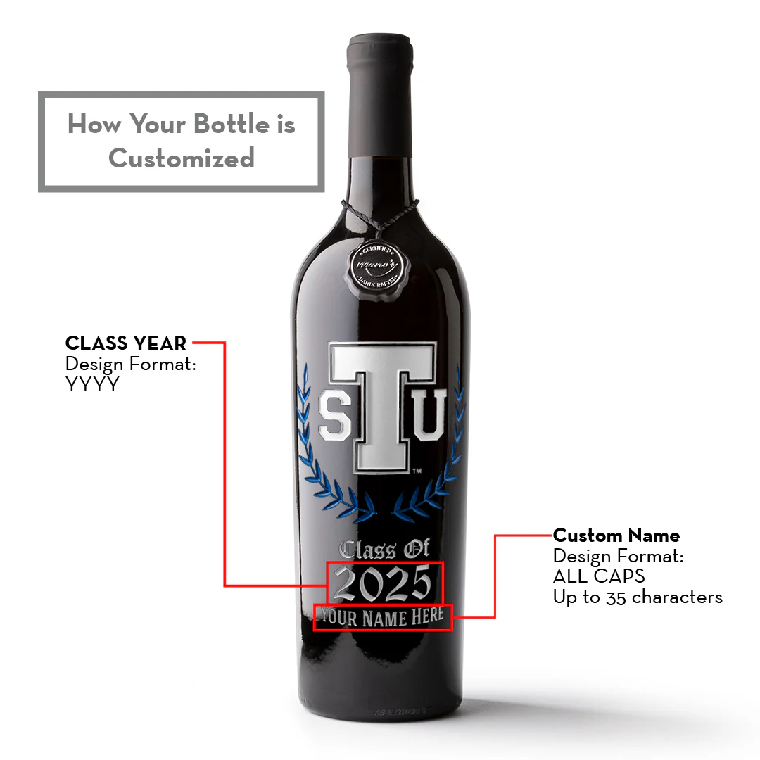 Tennessee State University Custom Alumni Etched Wine Bottle - Image 4