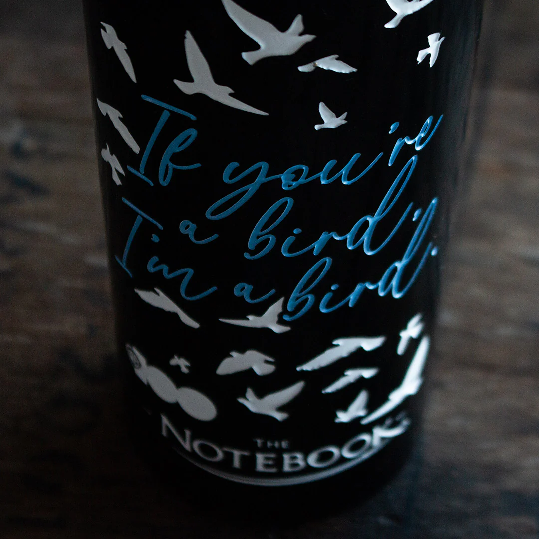 The Notebook Bird Quote Etched Wine - Image 3