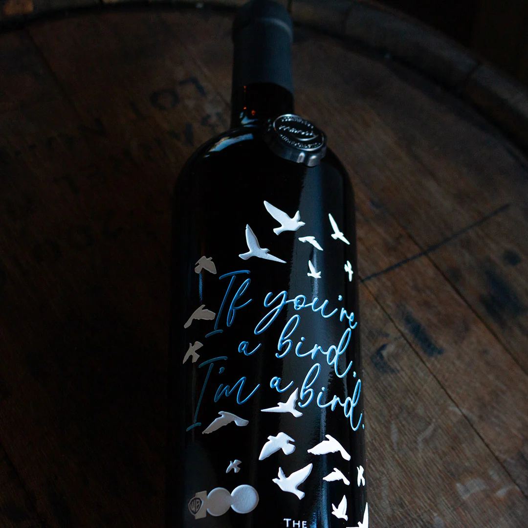 The Notebook Bird Quote Etched Wine - Image 4