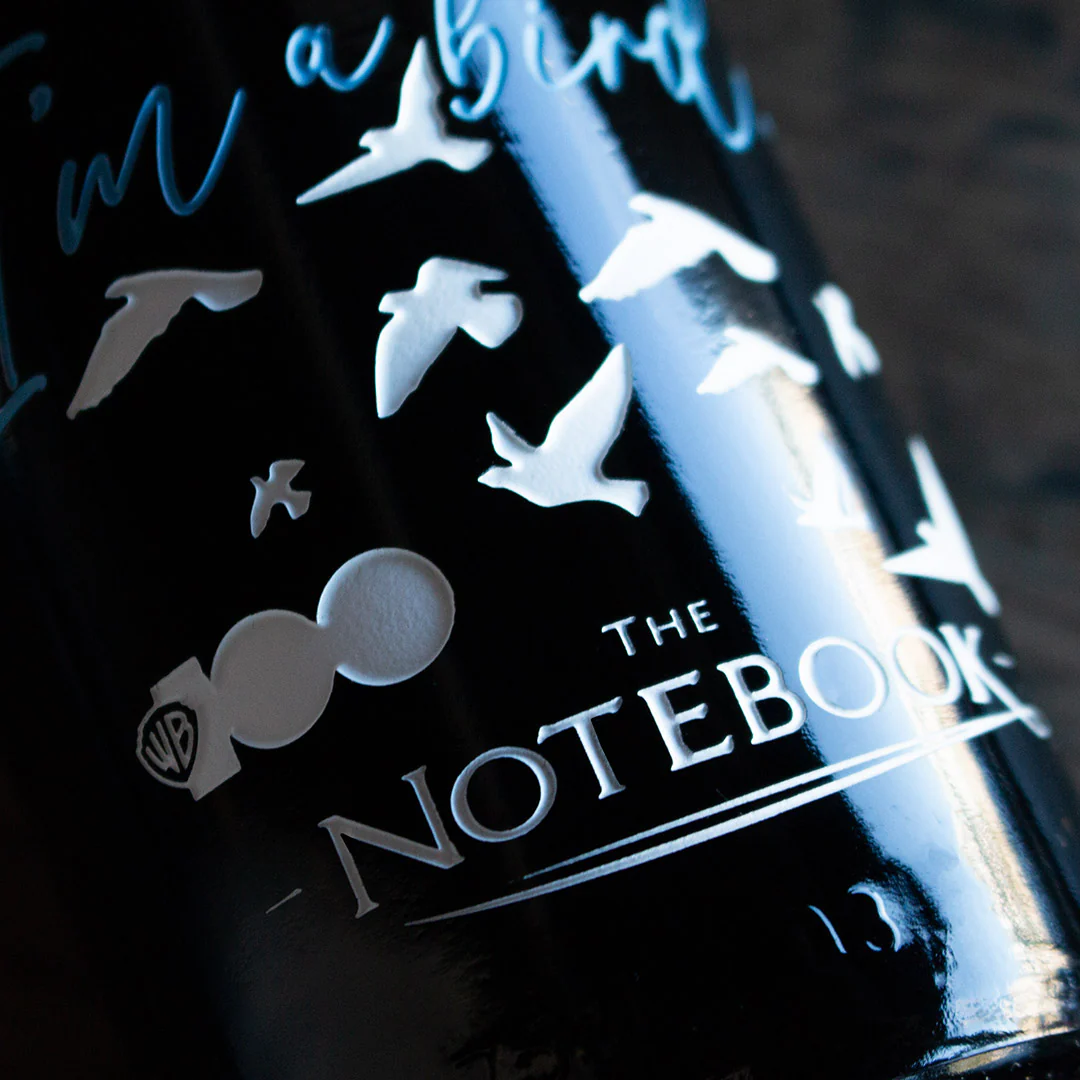 The Notebook Bird Quote Etched Wine - Image 5