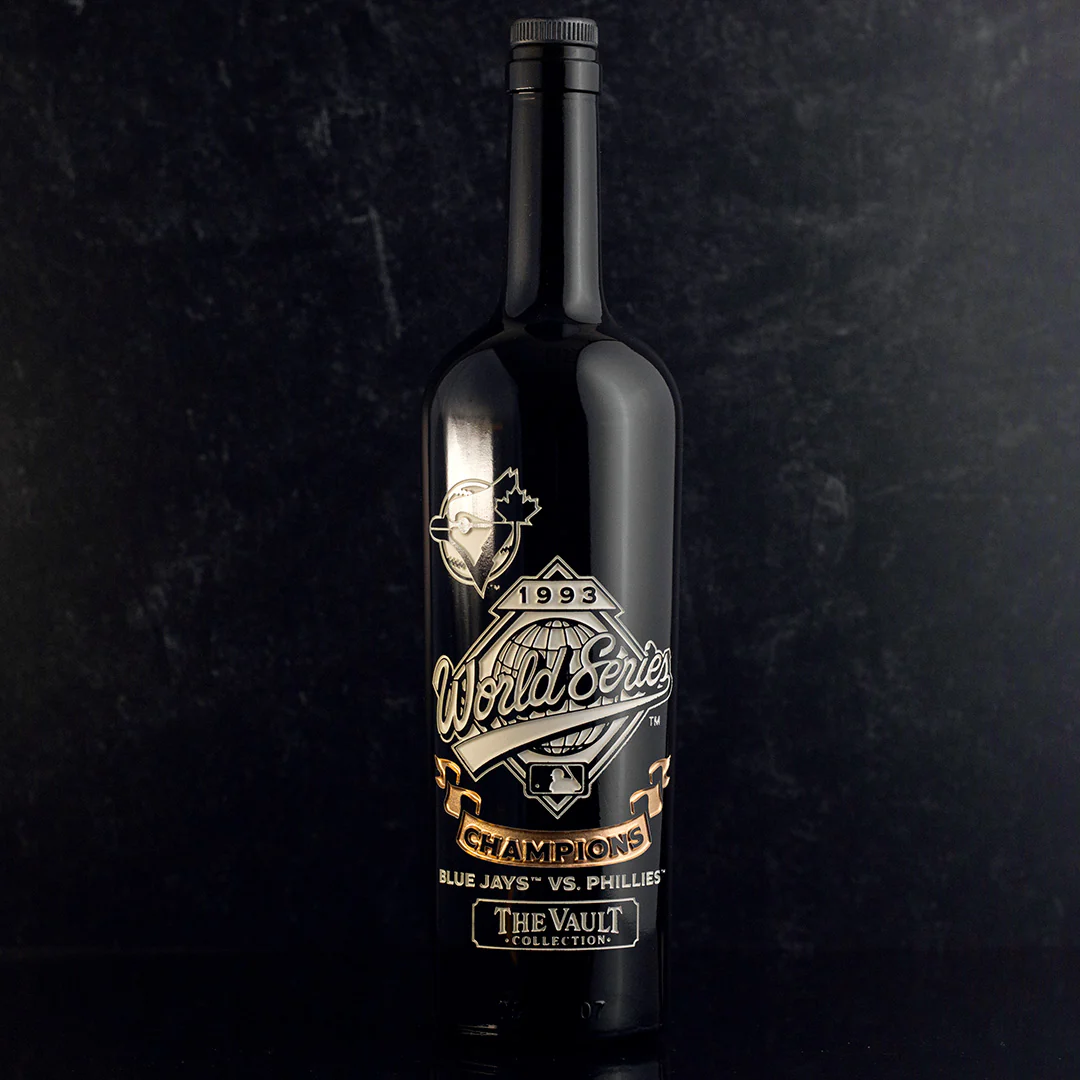 Toronto Blue Jays 1993 World Series Vault Etched Wine - Image 3