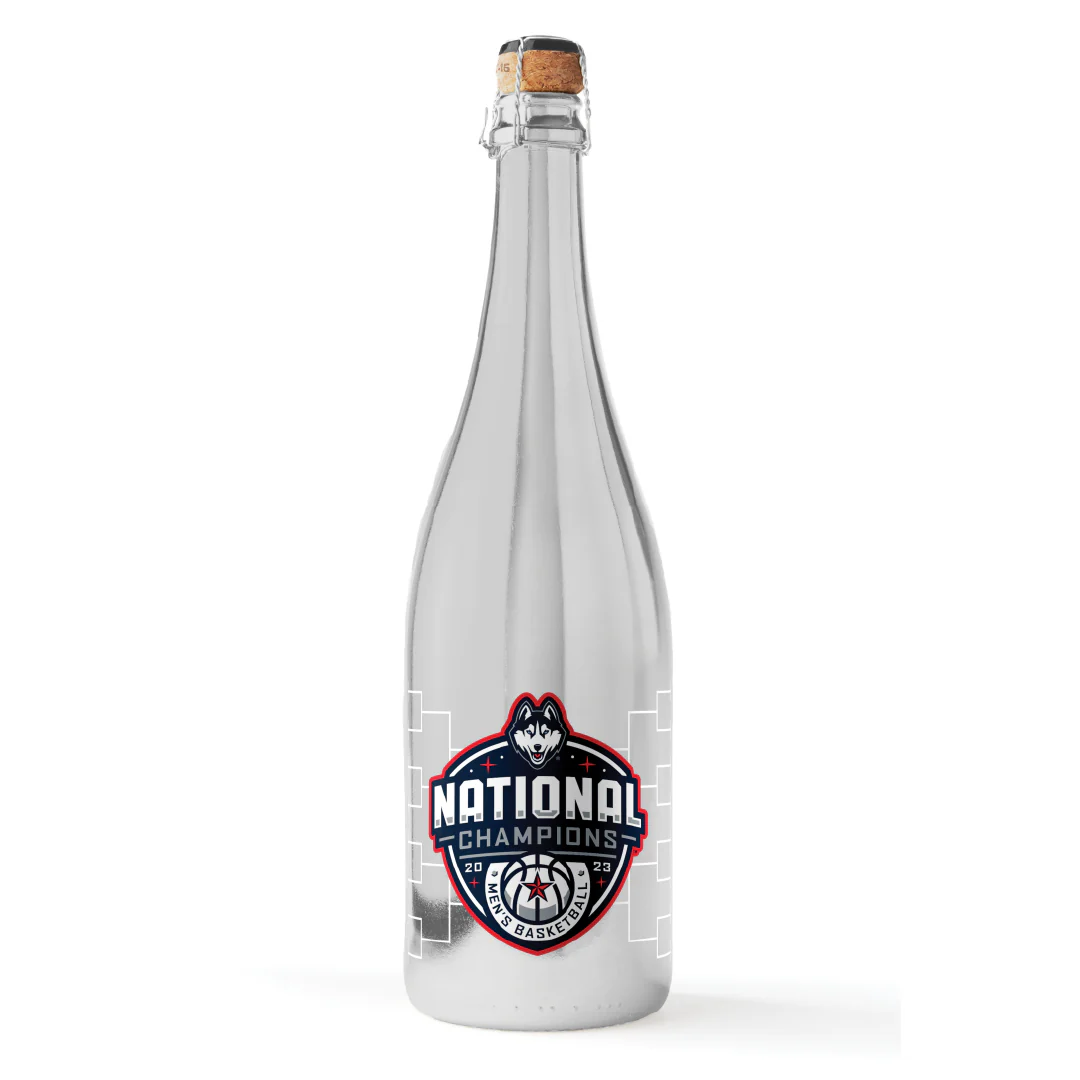 UCONN 2023 Men's Basketball Champions Silver Bubbly