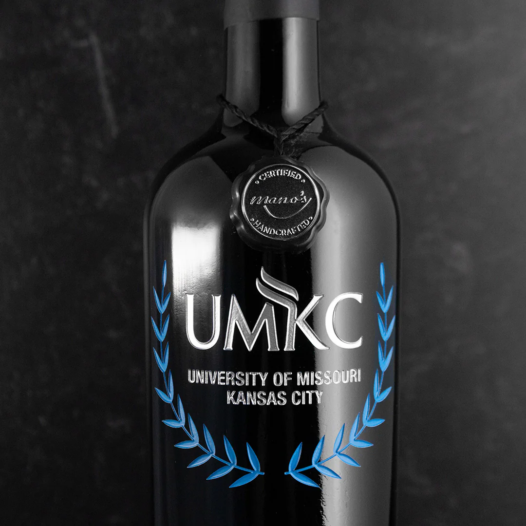 UMKC Custom Alumni Etched Wine - Image 2