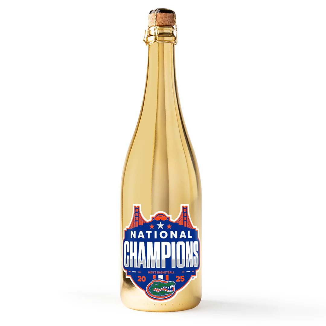 University of Florida 2025 National Champions Metallic Gold Bubbly