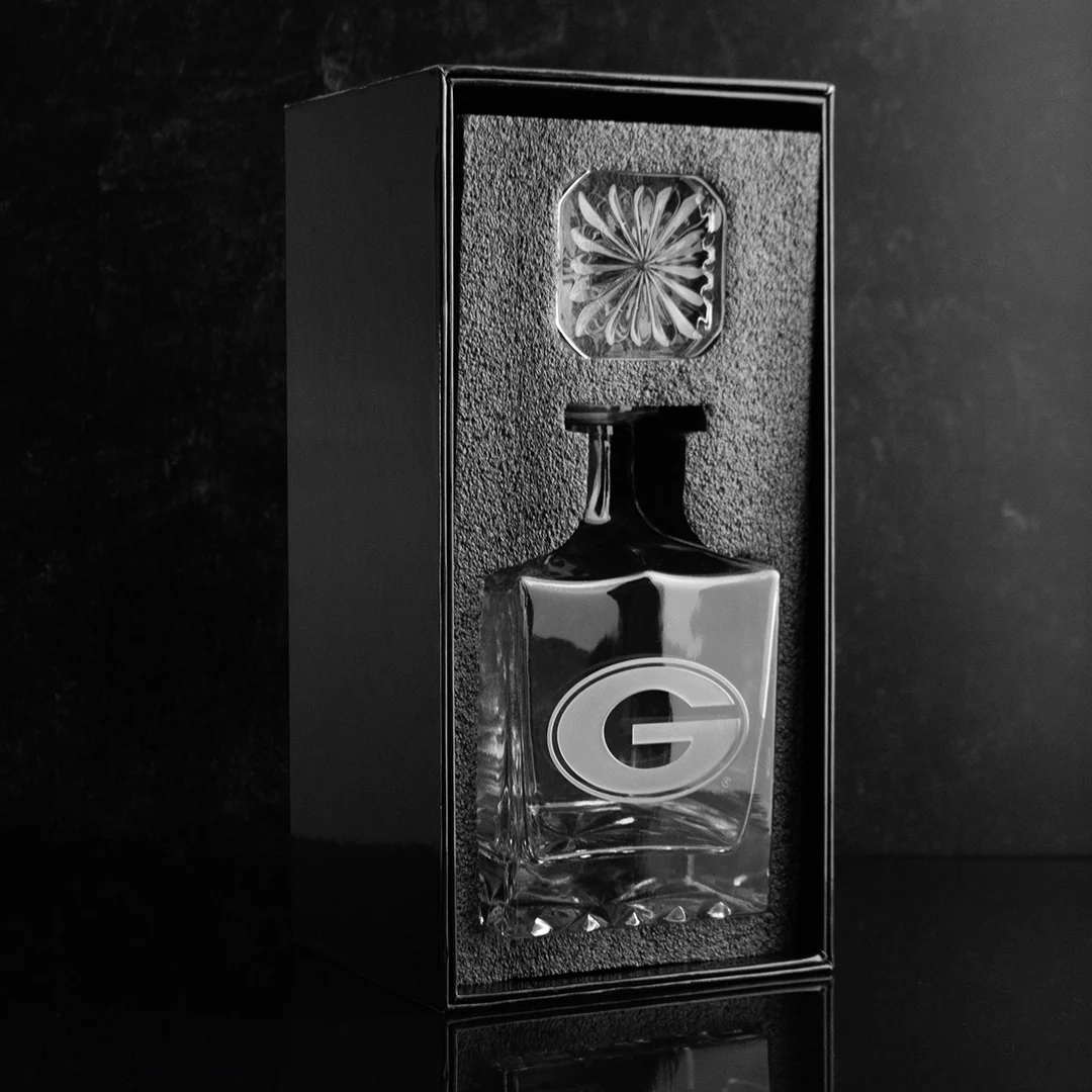 University of Georgia 1L Crystal Glass Decanter - Image 3