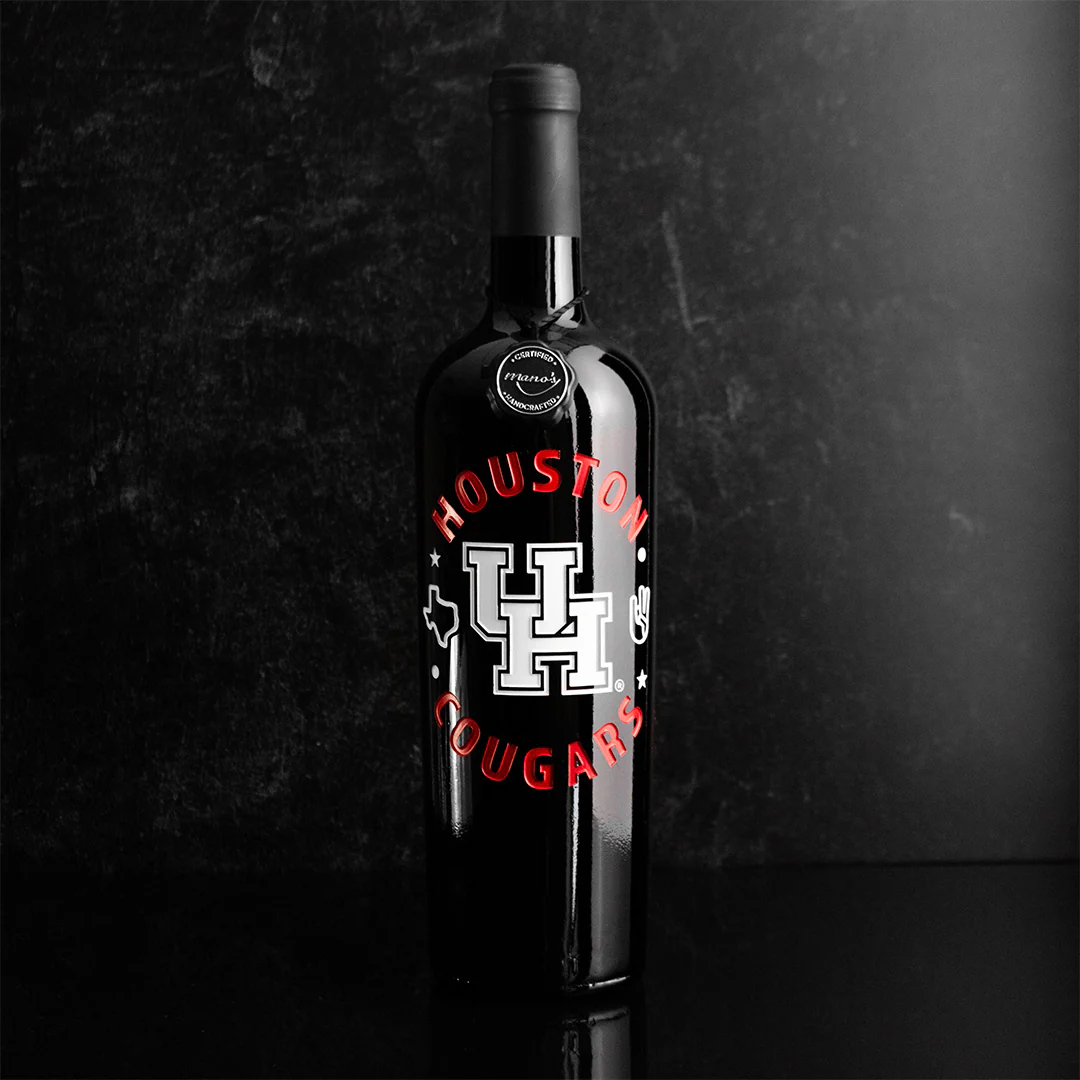 University of Houston Cougars Etched Wine - Image 3