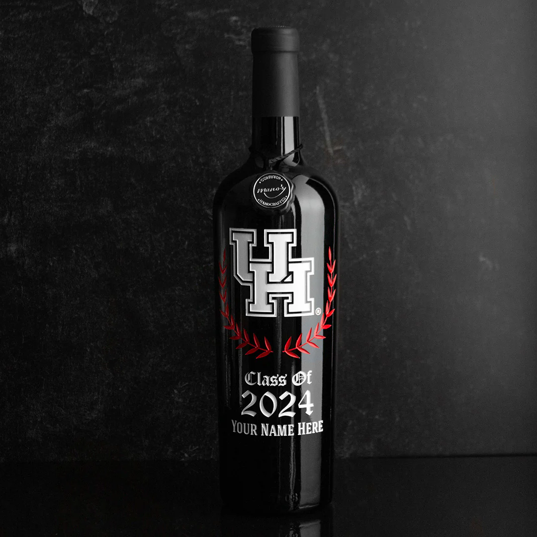 University of Houston Custom Alumni Etched Wine - Image 2