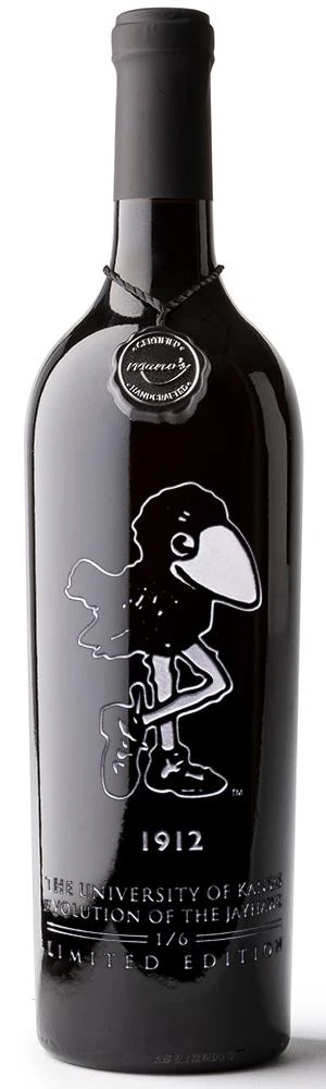 University of Kansas Evolution Etched Wine 6 Pack - Image 3