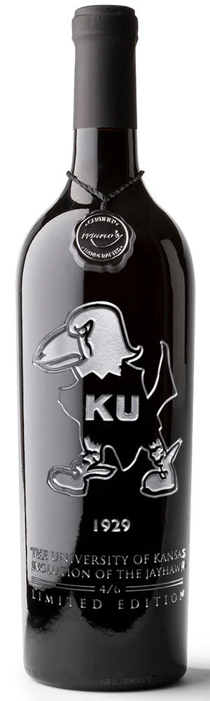 University of Kansas Evolution Etched Wine 6 Pack - Image 6