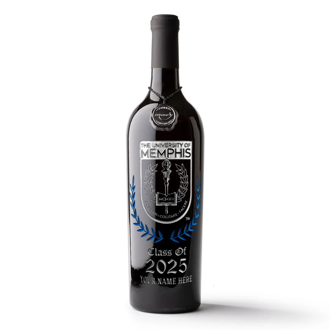 University of Memphis Custom Alumni Etched Wine - Image 5
