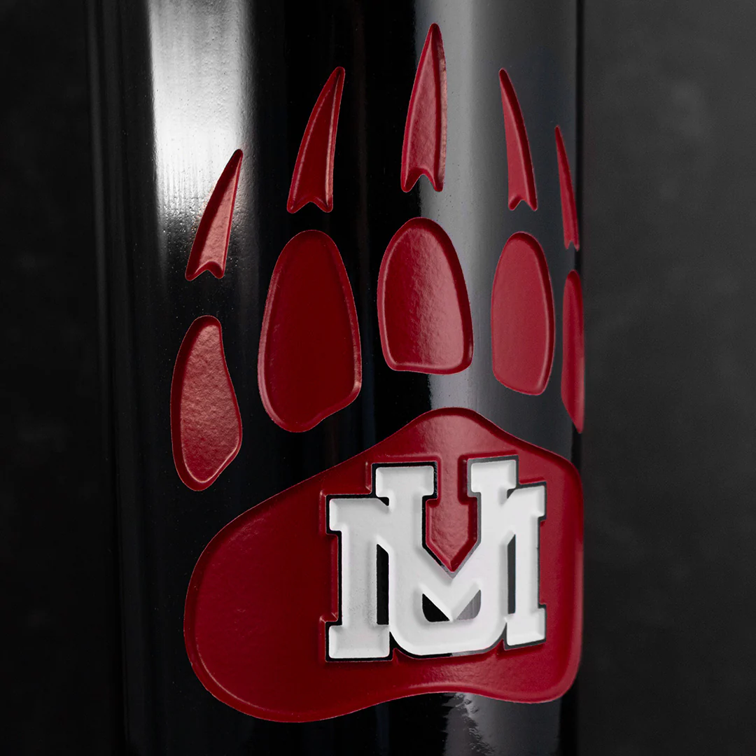 University of Montana Paw Logo Etched Wine - Image 3