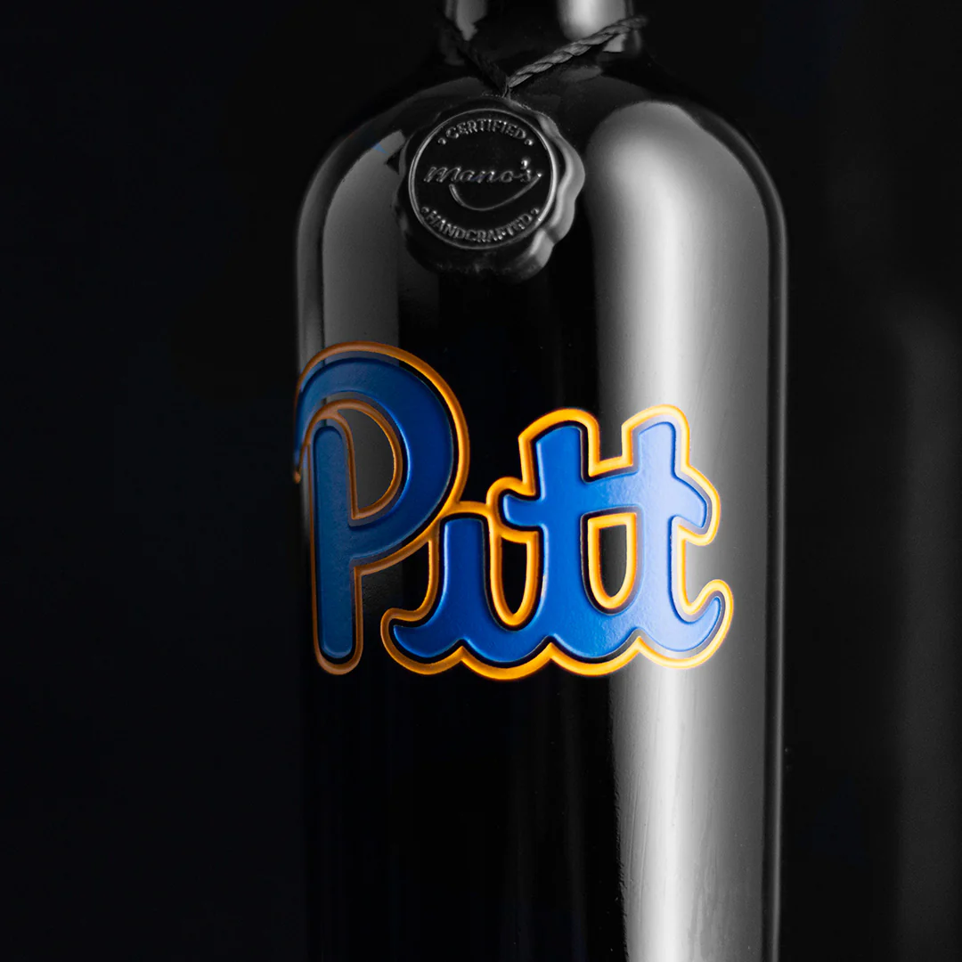 University of Pittsburgh Etched Wine - Image 2