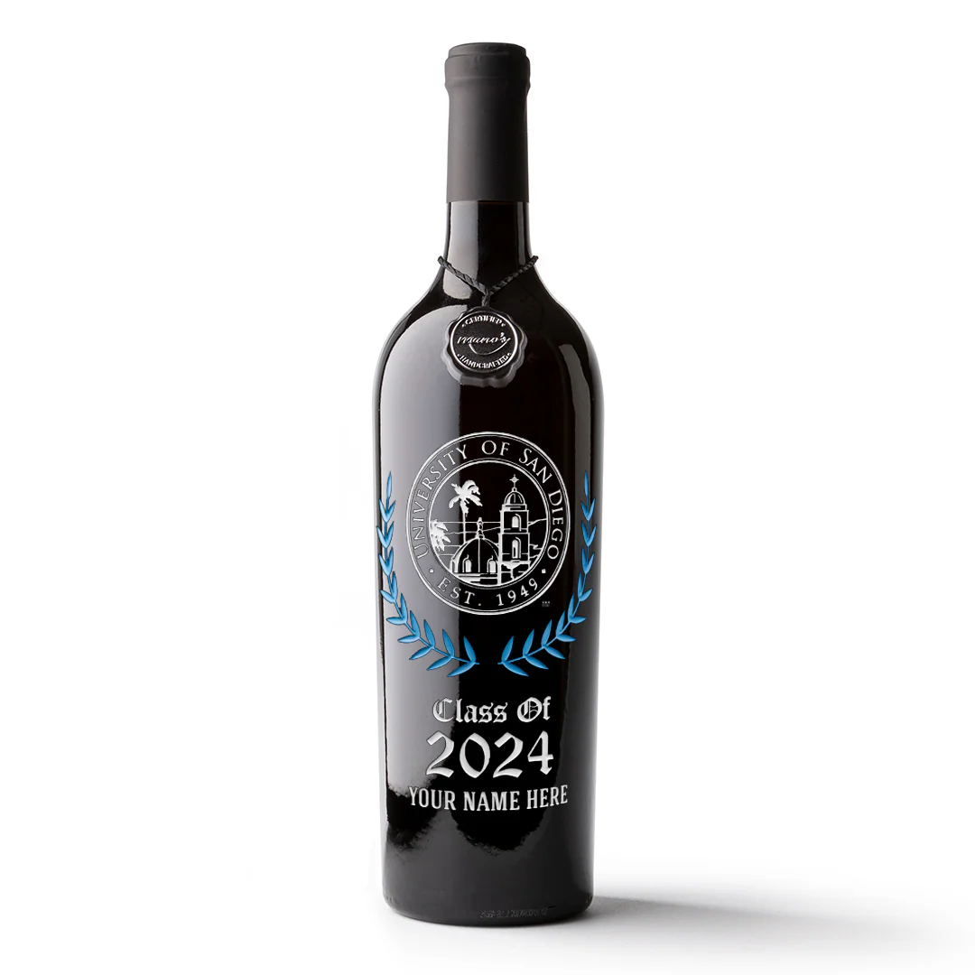 University of San Diego Custom Alumni Etched Wine - Image 3