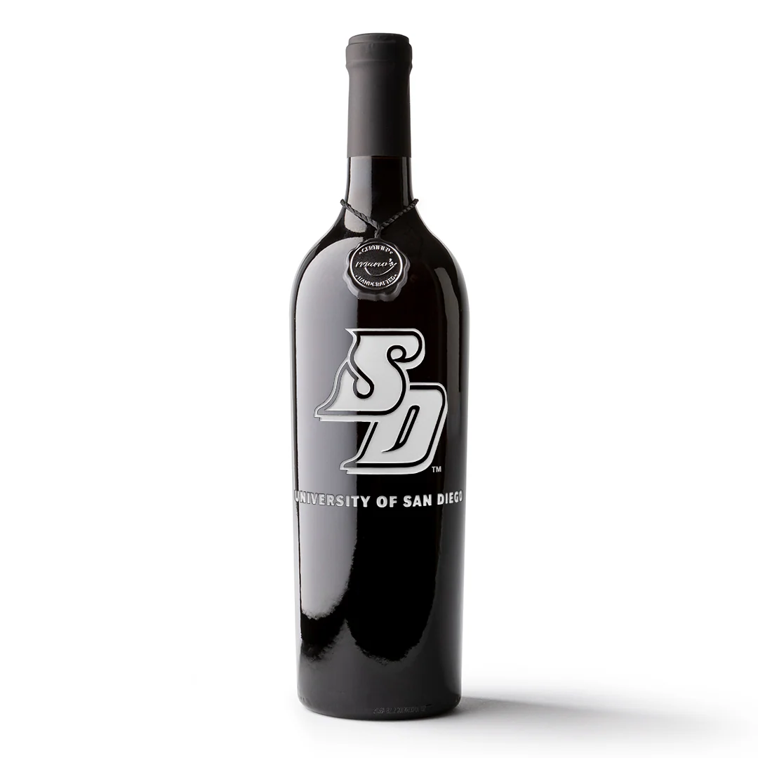 University of San Diego Etched Wine