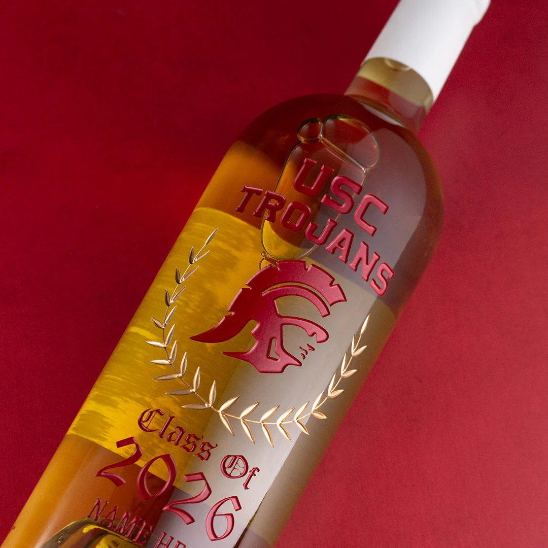 USC Custom Graduate Etched Chardonnay - Image 3