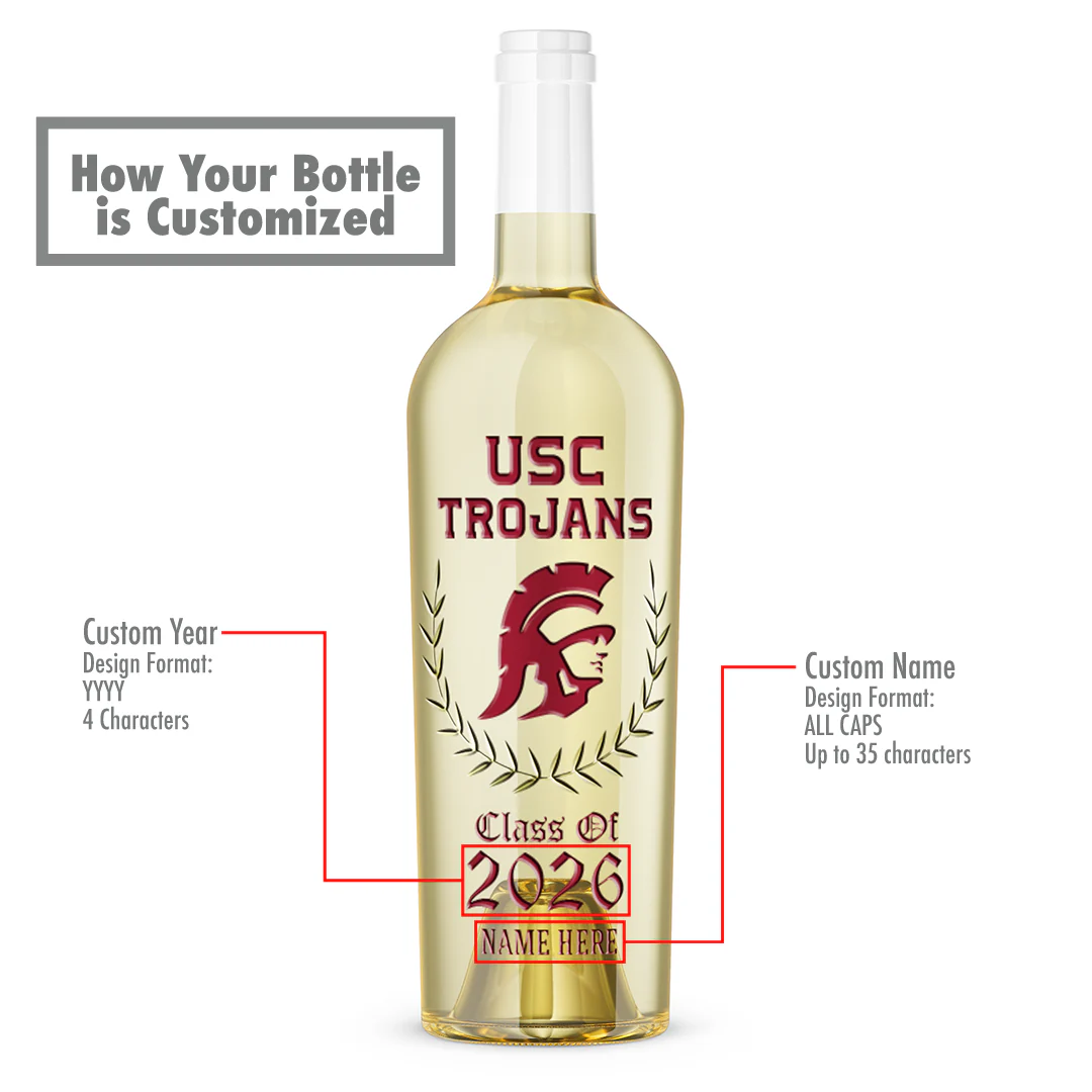 USC Custom Graduate Etched Chardonnay - Image 6