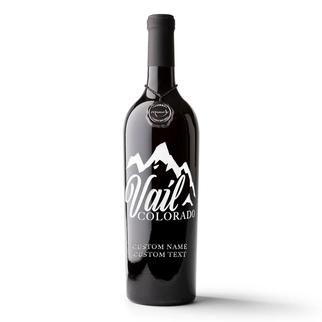 Vail Colorado Custom Name Etched Wine - Image 3