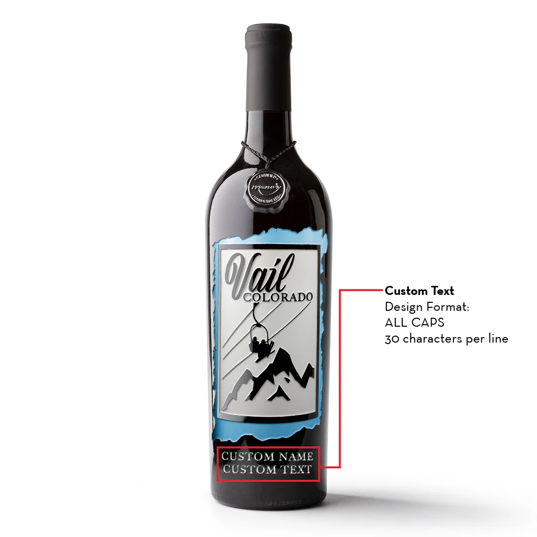 Vail Colorado Custom Poster Etched Wine - Image 2