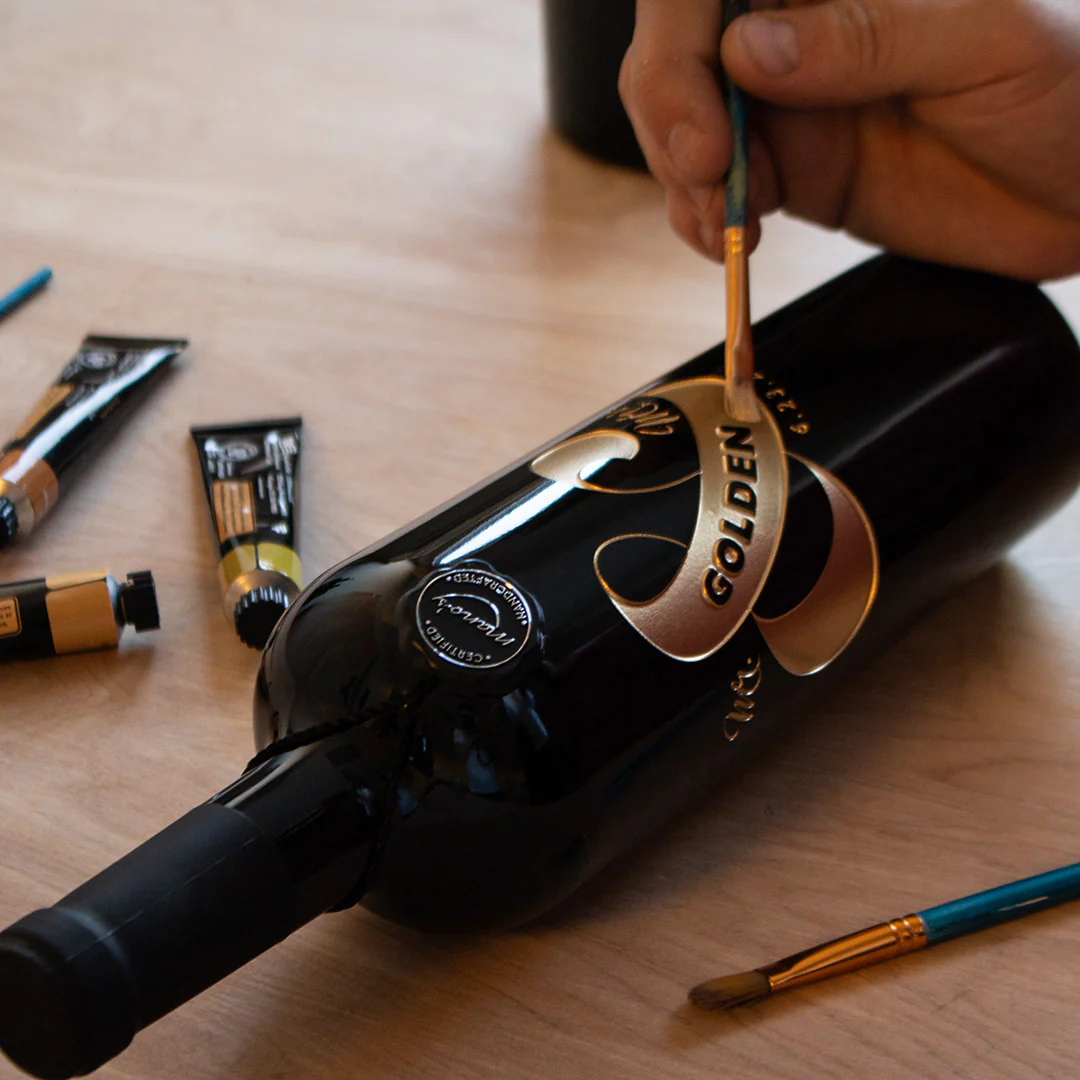 Mr & Mrs Custom Etched Wine Bottle - Image 3