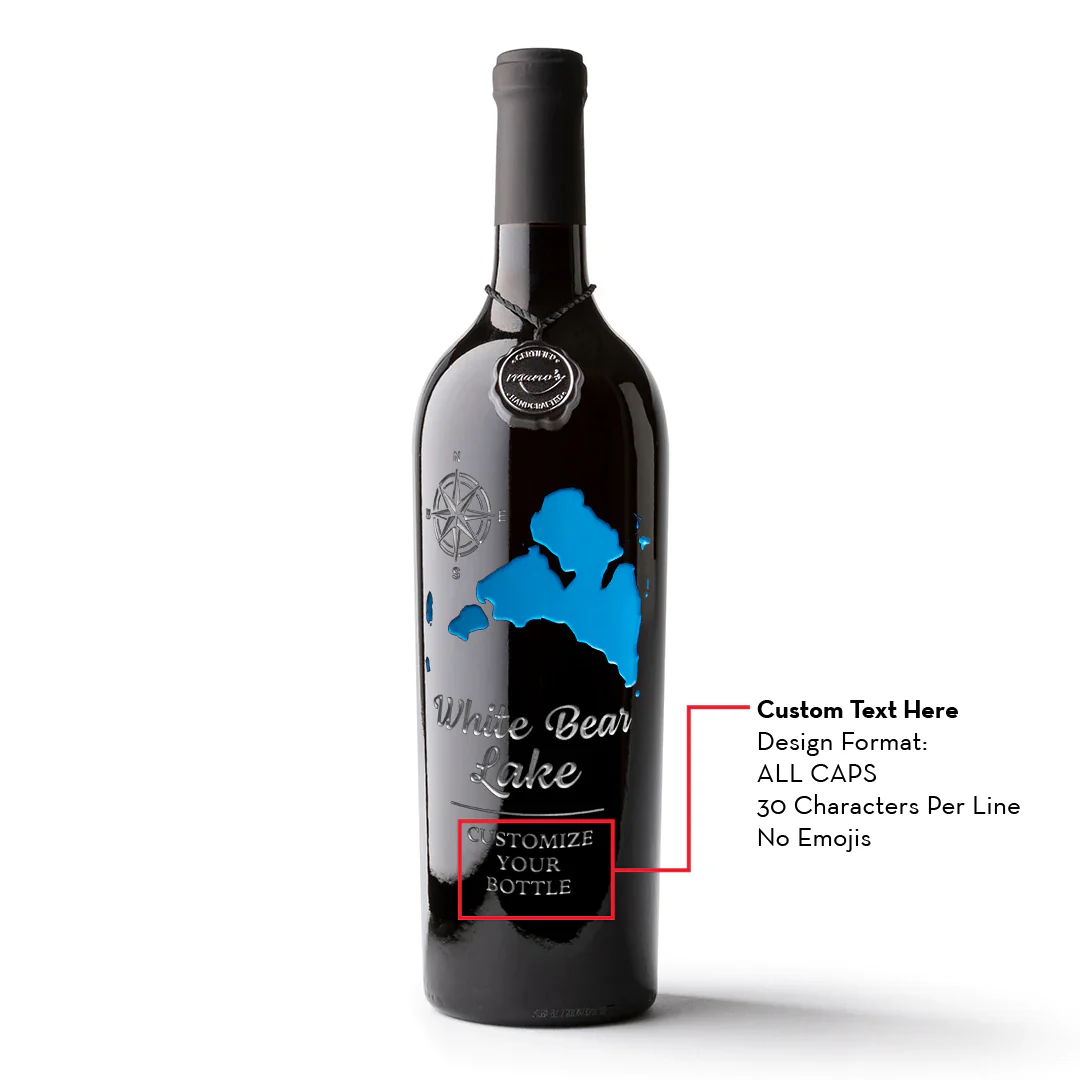 White Bear Lake Custom Etched Wine - Image 2