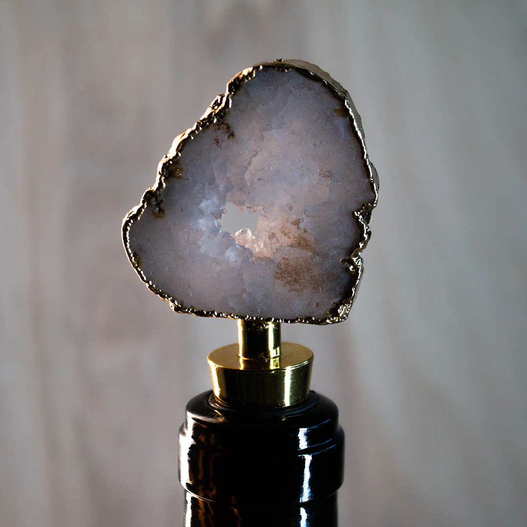 White Geode Wine Stopper - Image 2